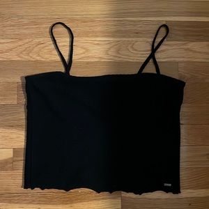 Black Cropped Tank Top